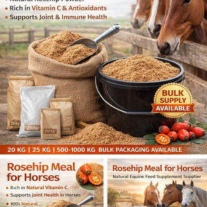 Poudre de rose musquée traditionnelle broyée à basse température, riche en vitamine C, conserve les antioxydants, matière première pour la récupération des chevaux et le bien-être quotidien des chiens - Product Image 2