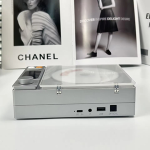 เครื่องเล่นซีดีแบบพกพาสไตล์เรโทร พร้อมบลูทูธ หน้าจอดิจิตอล ช่องต่อ USB ลำโพงเสียงคุณภาพสูง สำหรับฟังเพลงที่บ้านหรือบนโต๊ะทำงาน - Product Image 6