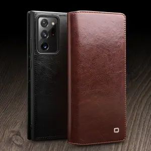 QIALINO Pure Handmade Genuine Leather Case For Samsung Galaxy note 20 ultra case