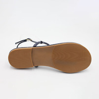 Sandales plates d'été à talons bas et bout ouvert avec boucle métallique, antidérapantes, pour femmes et dames, chaussures de plage respirantes