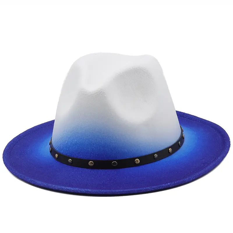 ZG Englisch Stil Männer Hüte Fedora Breite Krempe Filz Frauen Summer Beach Jazz Luxus Hüte