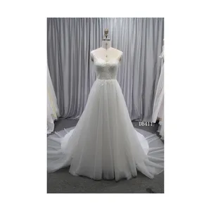 Vestidos de casamento, novo estilo renda branco noiva vestidos para as mulheres casar