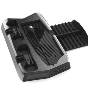 Support de station de charge double <span class=keywords><strong>3</strong></span> USB Indicateur de ventilateur de refroidissement PS5 DE UHD Console de jeu Manette de jeu sans fil Joystick Filaire Plastique - Product Image 3