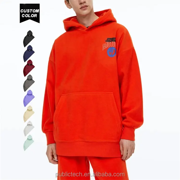 Wholesale 500gsm Unisex 100% Cotton Hoodie Pullover Hip Hop High Quality Mens Blank Oversized Fleece Hoodie
