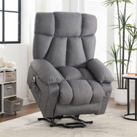 Fauteuil releveur électrique VANBOW pour la maison, avec appui-tête réglable, inclinable à plat, pour personnes âgées, soutien lombaire à air comprimé