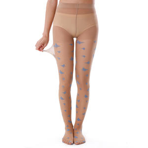 Medias de mujer personalizadas, antienganches, transparentes, finas, con estampado jacquard, de verano, de cintura alta y control de abdomen - Product Image 3