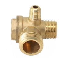 Clapet anti-retour pour compresseur d'air en laiton à 3 ports filetage mâle pneumatique central G1/2 G3/8 G1/8