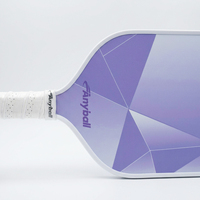 Vente directe d'usine B008 Anyball Raquette de pickleball en cristal violet 14 mm en fibre de verre pressée à froid avec structure en nid d'abeille pour l'entraînement professionnel