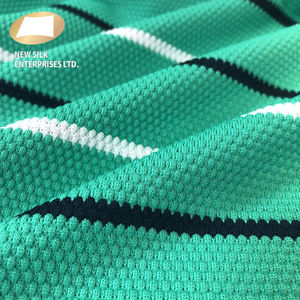 Vert à rayures polyester élasthanne ananas tricot tissu pour maillot de bain - Product Image 2