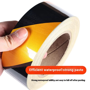 Băng Cảnh Báo An toàn giao thông Phim phản chiếu màu vàng và đen Phim phản chiếu đường chéo băng phản chiếu màu đỏ và trắng - Product Image 4