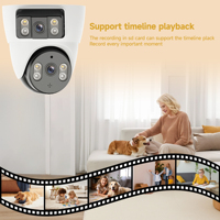 Caméra Dôme V380 Wi-Fi PTZ 100 % Haute Qualité, 360 Degrés, 4MP, Double Objectif, Intérieure, Vision Nocturne, Détection de Mouvement