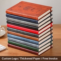 Carnet de notes épais de style européen vintage pour étudiants, avec couverture en PU gaufrée, reliure thermique, logo personnalisé, sur mesure, vente en gros, cadeau