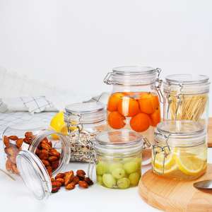 350 700Ml Bình Kín Trong Suốt Lưu Trữ Ngũ Cốc Dày Nhà Bếp Snap Lên Men Mật Ong Mứt Jar - Product Image 4