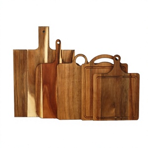 Planches à découper carrées en acacia durables en gros avec poignées, personnalisables, gravées au laser, pour la cuisine, idéales pour offrir - Product Image 4