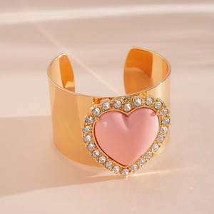 Colorful Square Heavy Industry Alloy Diamond Open-Ended Exaggerated Bracelet <b>Light</b> Luxury High-End Trendy Style Unisex Jewelry - Product Image 4