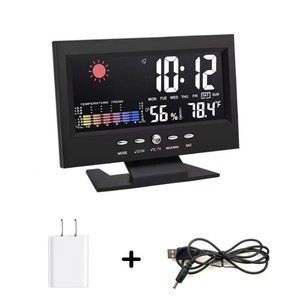Color Screen Voice Control Digital <strong>Clock</strong> Calendar <strong>Weather</strong> - Product Image 2