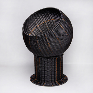 XH Kitty Ball Cat <span class=keywords><strong>Bed</strong></span> Cave Claw-Proof Faux Rattan <span class=keywords><strong>Dog</strong></span> muebles de lujo lavable cojín reemplazable fácil de limpiar jaulas para mascotas - Product Image 1