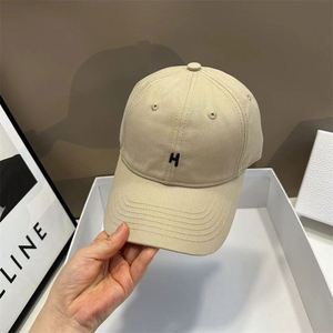 Korean Star Soft Top <b>Baseball</b> <b>Cap</b> for Women's Fashion and Men's Sunscreen H Letter Embroidery Small Face Hat - Product Image 4