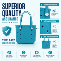 Sac fourre-tout de plage personnalisé en EVA bleu, étanche, avec fermeture à bouton, portable, tendance, pour rangement extérieur - Vente en gros OEM Privé