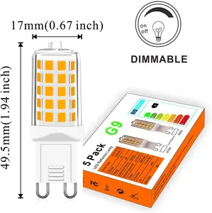 مصباح الذرة ال اي دي موفر للطاقة رخيص الثمن, 2 واط ، 2.5 واط ، 3.5 واط ، 4 واط ، 5 واط ، لمبة g9 led ، قابل للتعتيم