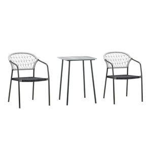 Juego de conversación para balcón, juego de comedor para exteriores, muebles de Hotel, silla de Patio de mimbre con mesa de centro, juego de bistró de jardín de ratán - Product Image 1