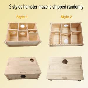 Escondite para Hámster de Doble Capa, Laberinto de Madera para Hámster Enano, Túnel con Múltiples Cámaras, Decoración para Hábitat - Product Image 4