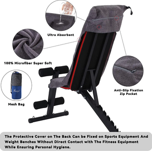 Toalla Deportiva Personalizada con Logotipo Bordado, Super Absorbente, de Microfibra, para Gimnasio y Fitness, con Bolsillo con Cremallera - Product Image 2