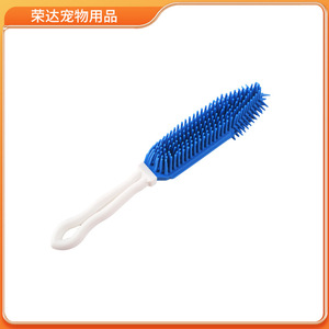 แปรงอาบน้ำสัตว์เลี้ยงด้ามยาว 27x5x4 ซม. วัสดุ PP สำหรับนวดสุนัขและแมว - Product Image 4