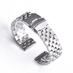 Bracelet de montre JUELONG en acier inoxydable 304L massif, 20 mm 22 mm, bracelet à cinq maillons en métal avec libération rapide - Product Image 1