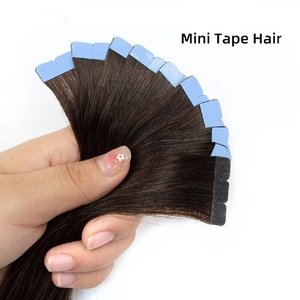 Vente en gros Mini ruban dans de vraies extensions de cheveux humains Mini os raides vendeurs d'extensions de cheveux humains 70 cm ruban dans les cheveux humains - Product Image 3
