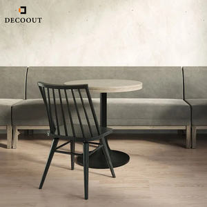 Mobília personalizada do projeto Banqueta couro do restaurante Quadro madeira Assento da cabine do restaurante - Product Image 3