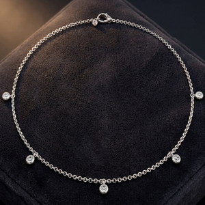 Pulsera de Diamantes Redondos Auténticos en Oro Blanco de Lujo, Joyería Fina de Diseño para Damas - Product Image 2