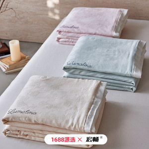 Lfs 0420 G Lyocell Summer Quilt 200x230cm Single Breathable Jacquard Home <b>Bedding</b> - Product Image 4