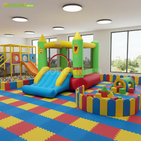 Château gonflable commercial pour enfants, facile à installer, avec piscine intégrée