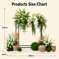 Arche de mariage en fleurs de soie et plastique sur mesure, détachable, avec fond circulaire en bois, durable, pour décoration événementielle naturelle