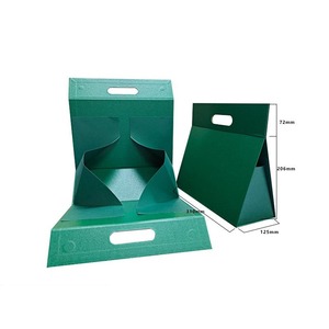 Customized Rigid Paper Bag Gift <b>Boxes</b> Triangular <b>Foldable</b> Collapsible Hand-Held Magnetic Closure - Product Image 6