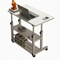 Bureau réglable en hauteur, table d'appoint pour dortoir, table d'écriture, table d'ordinateur, petite table mobile en MDF