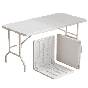 <span class=keywords><strong>Table</strong></span> pliante de 8 pouces de long polyvalente <span class=keywords><strong>pour</strong></span> les fêtes en plein air salle à manger cuisine salon hôtel chambre salle de bain entrepôt blanchisserie centre commercial - Product Image 2
