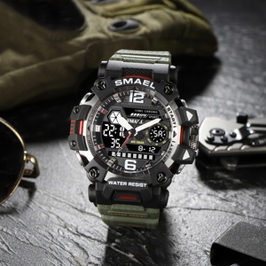 นาฬิกาผู้ชายแฟชั่นนาฬิกาสปอร์ตกันน้ำส่องสว่าง LED นาฬิกาดิจิตอลจอแสดงผลคู่นาฬิกาควอทซ์แบบแอนะล็อกนาฬิกาดิจิตอล - Product Image 5
