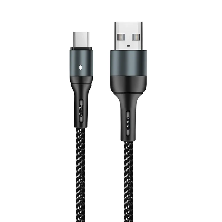 무료 샘플 무료 배송 품목 하이 퀄리티 뜨거운 판매 USB c 3A 고속 충전 케이블 휴대 전화 나일론 데이터 케이블