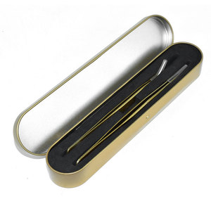 Promotional eyelash extension tweezers, shimmering gold eyelash extensions, high-density eyelash transplant curling <b>iron</b>, - Product Image 2