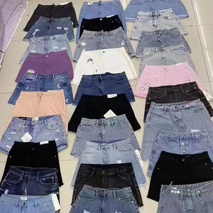 <span class=keywords><strong>Shorts</strong></span> in Denim Estivi Elasticizzati e Larghi da Donna, Gonne Corte in Denim con Strappi e Oversize, Gonne Sexy in Denim per Ragazze - Product Image 1
