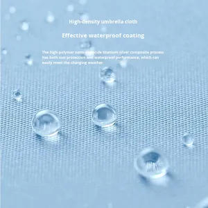 Paraguas Plegable 16K de 16 Varillas con 70% de Protección Solar, Estilo Fresco, Revestimiento de Color, Mango de Madera Vintage, Manual, Regalo, 105cm - Product Image 4