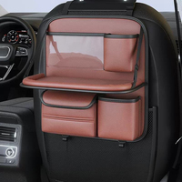 Organisateur de siège arrière de voiture pliable, table à manger portable avec porte-gobelet et plateau pour aliments pour le rangement intérieur du véhicule