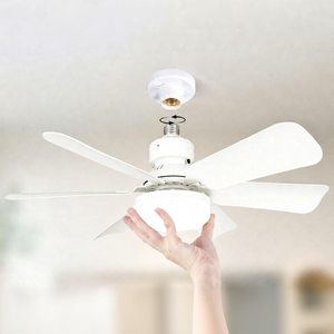 Ventilateur de plafond LED à 6 pales, silencieux, télécommande à 3 vitesses, lampe à 3 couleurs à intensité variable, refroidissement de l'air pour chambre à coucher, maison, hôtel - Product Image 1
