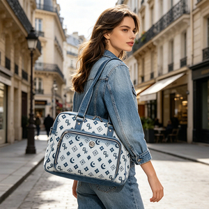 Bolso de viaje de moda para mujer, de gran capacidad, material vaquero, informal, práctico para viajar - Product Image 2
