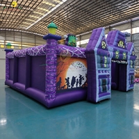 Maison hantée gonflable personnalisée labyrinthe Halloween Zombie tente ferme labyrinthe gonflable de maïs maison de rebond labyrinthe gonflable noir