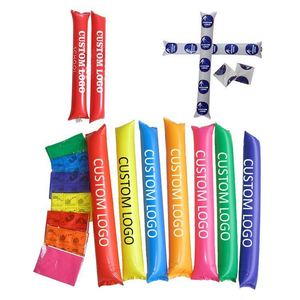 Bâtons gonflables de cheering pour événements sportifs et jeux de société, imperméables, écologiques, en PE/PVC, avec impression numérique - Product Image 1