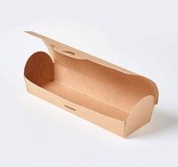 Boîte à hot-dogs jetable en carton alimentaire décoratif recyclable pour l'emballage alimentaire