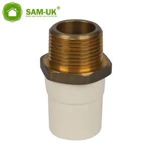 SAM UK ผลิตขายส่งอุปกรณ์ท่อพลาสติก cpvc ทั้งหมดข้อต่อชายด้ายทองแดงข้อต่อท่อพลาสติก cpvc